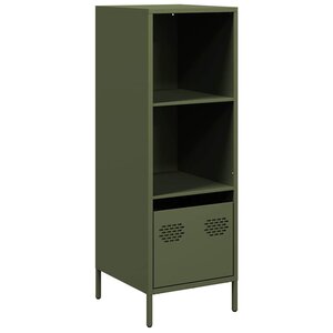 vidaXL Buffet vert olive 35x39x103 5 cm acier