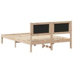 vidaXL Cadre de lit avec tête de lit rembourrée Noir 135 x 190 cm