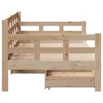 vidaXL Lit de jour avec tiroirs sans matelas 90x200 cm bois massif