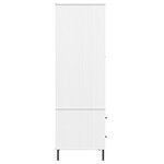 vidaXL Garde-robe avec pieds en métal Blanc 90x55x172 5 cm Bois OSLO