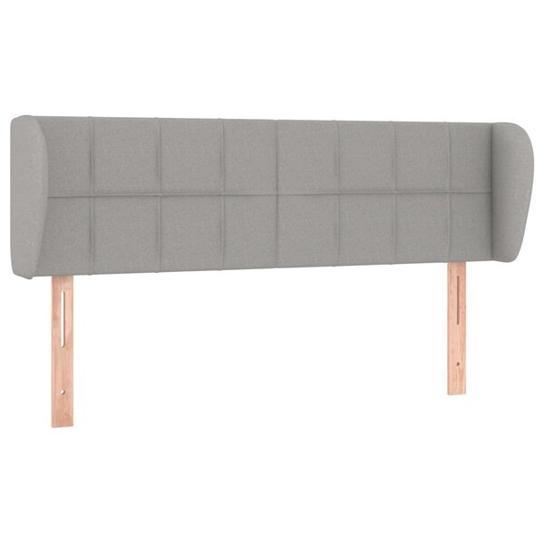 vidaXL Tête de lit avec oreilles Gris clair 147x23x78/88 cm Tissu