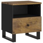 vidaXL Table de chevet Bois de manguier solide et bois d'ingénierie