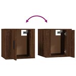 vidaXL Meuble TV mural Chêne marron 40x34 5x40 cm