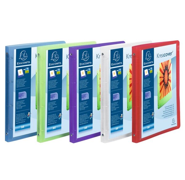 Classeur 2 anneaux 15mm polypropylène chromaline 5/10e Krea Cover - A4 EXACOMPTA