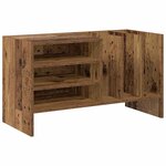 vidaXL Meuble à vinyles avec étagère Bois ancien 78 5 x 35 x 45 cm