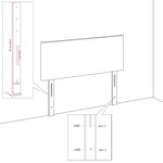 vidaXL Tête de lit à boutons en cristal capitonnée gris clair 180 cm velours