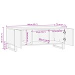 vidaXL Table basse - 100x54x40 cm  en bois massif et matériaux dérivés du bois.