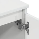 vidaXL Meuble TV blanc brillant 140x40x35 5 cm bois d'ingénierie