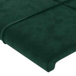 vidaXL Tête de lit avec oreilles Vert foncé 93x23x78/88 cm Velours