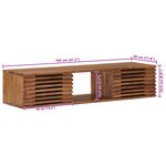 vidaXL Meuble TV avec stockage avec porte Naturel 105 x 30 x 22 5 cm