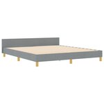 Cadre de lit vidaXL Gris clair 180x200 cm Tissu