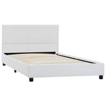vidaXL Cadre de lit Blanc Similicuir 100 x 200 cm