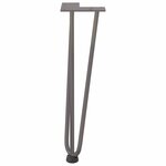 vidaXL Pieds en épingle à cheveux pour table basse 4 pièces Acier naturel 42 cm Acier massif