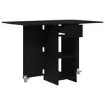 vidaXL Table à dîner 115 x 70 x 75 cm Bois d'ingénierie Chêne noir