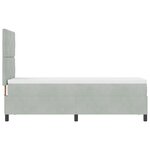 Lit cadre de vieXL avec matelas gris clair 80x200 cm en velours