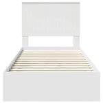 vidaXL Lit de Rangement Blanc 90 x 200 cm Bois d'ingénierie
