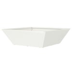 vidaXL Jardinière en acier blanche de 50x50x15 cm