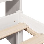 vidaXL Lit bibliothèque sans matelas blanc 200x200 cm bois pin massif