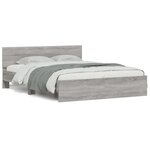 vidaXL Cadre de lit sans matelas sonoma gris 140x200 cm