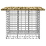 vidaXL Table de jardin Gabion Design 100x102x72 cm Bois de pin imprégné