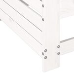 vidaXL Canapé de jardin accoudoir et coussin blanc bois massif de pin