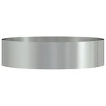 vidaXL Planteur en métal gris Galvanisé Métal Grand Planteur gris Rond