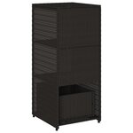 vidaXL Armoire de rangement de jardin noir 50x55x115 cm résine tressée