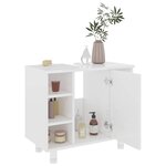 vidaXL Armoire de salle de bain Blanc brillant Bois d’ingénierie