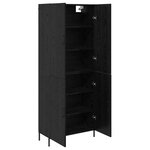 vidaXL Haut Armoire Chêne noir 69 5 x 34 x 180 cm Bois d'ingénierie