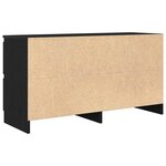 vidaXL Meuble TV noir 100x35x54 cm bois d'ingénierie