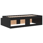 vidaXL Cadre de lit de rangement Chêne Noir 80x200 cm