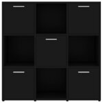 vidaXL Bibliothèque Noir 90x30x90 cm Bois d’ingénierie