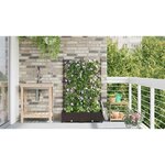 vidaXL Bac à fleurs avec Treillis Marron 80 x 40 x 125.5 cm PP