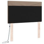 vidaXL Tête de lit LED Cappuccino 90 cm Cuir synthétique