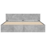 vidaXL Cadre de lit sans matelas gris béton 180x200 cm