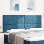 vidaXL Tête de lit avec tête de lit Bleu foncé 200 cm Velours