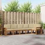 vidaXL Ensemble de canapés d'extérieur 6 pc Naturel et Beige