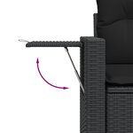 Set de sofa de jardin vidaXL 13 pièces avec coussins - Poly Rattan noir Acacia