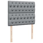 vidaXL Sommier à lattes de lit et matelas gris clair 120x190 cm tissu