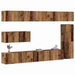 vidaXL Ensemble de meuble TV mural 7 Pièces vieux bois bois d'ingénierie