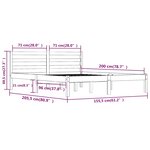 vidaXL Cadre de lit sans matelas 150x200 cm