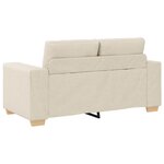 vidaXL Canapé 2 Pièces Beige Tissu en lin mélangé