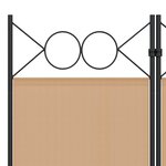 vidaXL Paravent à 6 panneaux Beige 240 x 220 cm Tissu