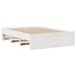 vidaXL Cadre de lit sans matelas avec tiroirs blanc 160x200cm bois pin