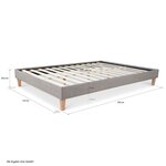 Lit capitonné avec matelas et sommier 120x200