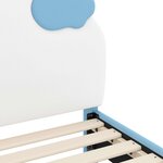 vidaXL Cadre de lit pour enfants avec tête de lit Bleu 90 x 200 cm PU