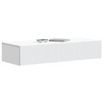 vidaXL Table d'appoint murale Blanc 87 5 x 34 5 x 17 cm