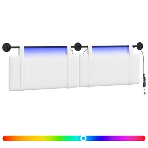 vidaXL Tête de lit suspendue Blanc Tissu