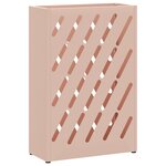 vidaXL Porte-parapluie avec stockage Rose 28 x 12 x 41 cm Acier