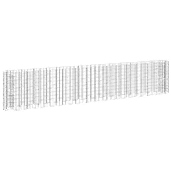 vidaXL Lit surélevé à gabion Fer galvanisé 540x50x100 cm